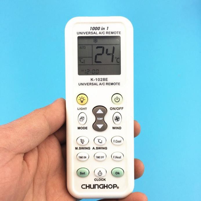 Remote điều khiển nhiều loại máy lạnh - điều hoà đa năng Chunghop K-1028E
