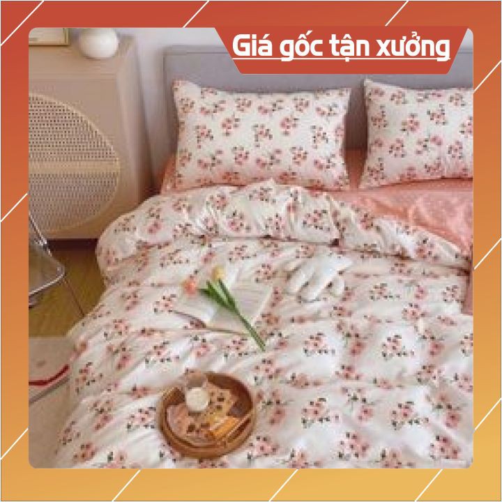 Chăn ga gối ⚡CAO CẤP⚡ Chăn ga cotton mịn màng, thoáng khí - ấm áp mùa đông, mát mẻ mùa hè- dễ dàng vệ sinh