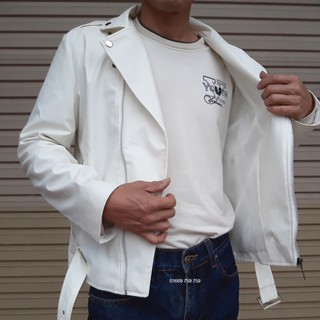 Áo Da Nam Biker Jaker