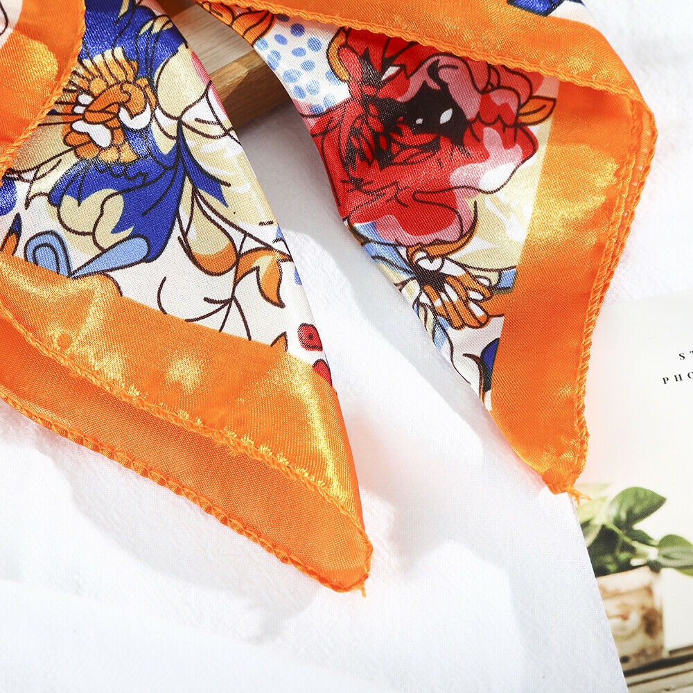 Khăn vuông HAIMEIKANG kiểu bandana in họa tiết phong cách bohemian cho nữ kích thước 50*50cm