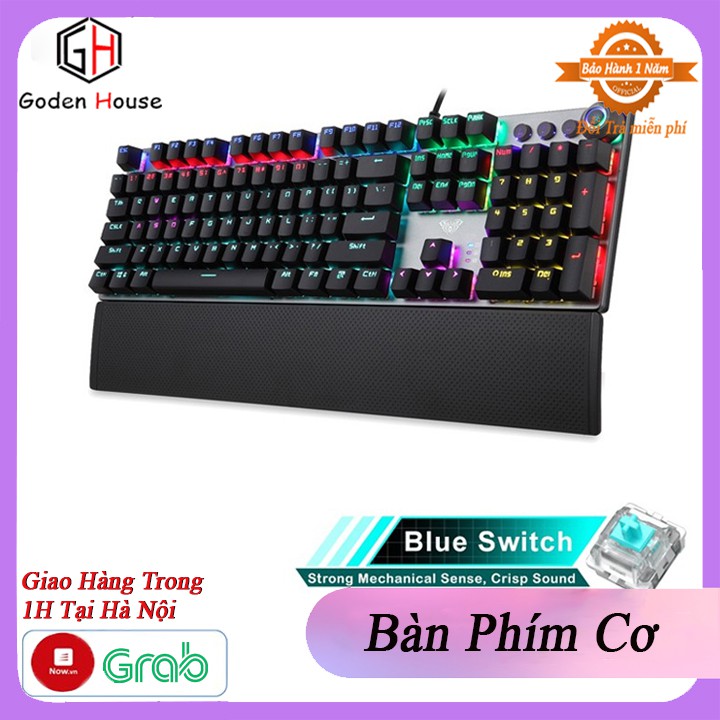 Bàn phím cơ Goden House cao cấp, bàn phím cơ cho game thủ độ nảy cao  nhiều chế độ led khác nhau-BH 3 tháng