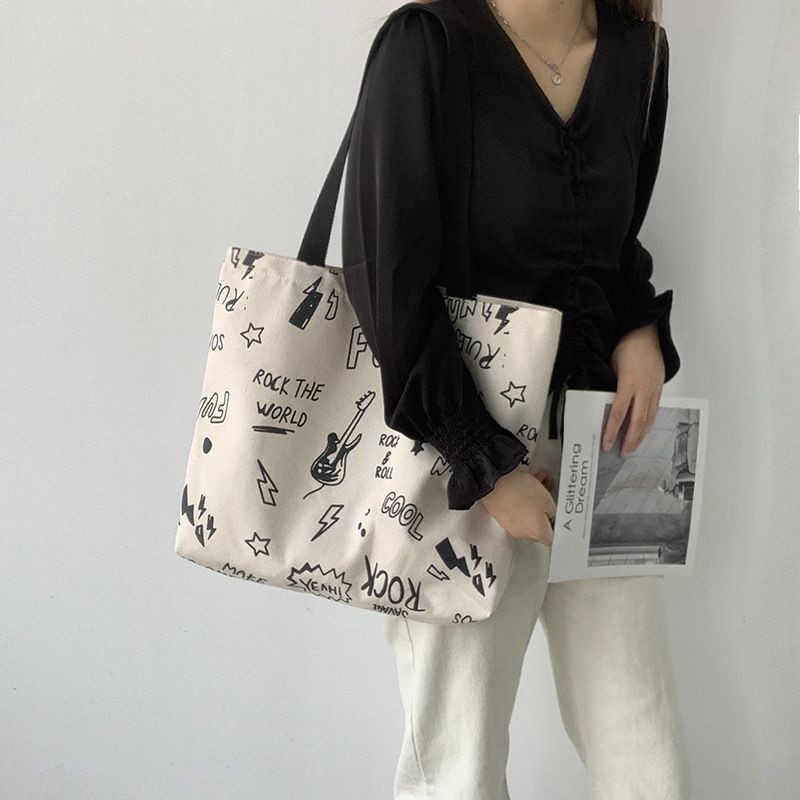 Túi tote vải canvas Ulzzang họa tiết M03