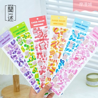 St011-set 2 tấm sticker dải gấu