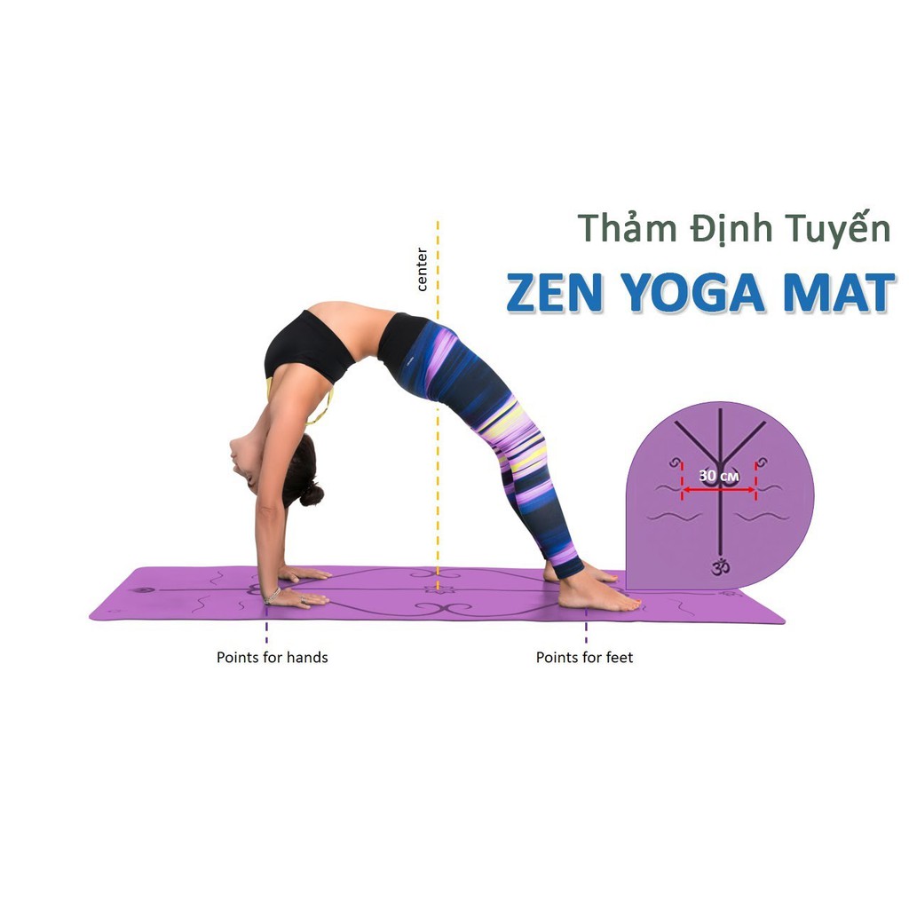 [FREESHIP❤️] Thảm Tập Yoga Gym  Định Tuyến 2 Lớp TPE 8MM Cao cấp Siêu bền Chống trơn trượt, Chịu Lực Tốt.