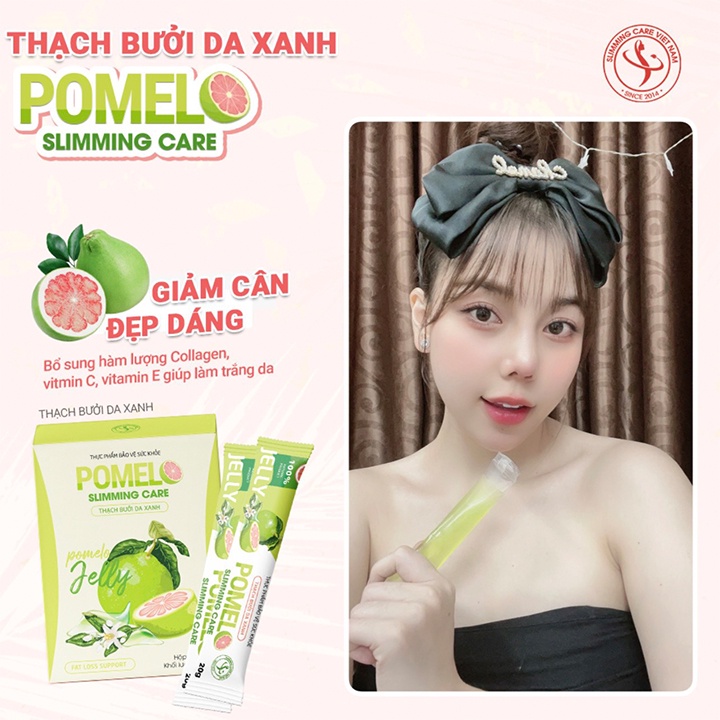 Thạch Bưởi Da Xanh Pomel, Thạch Bưởi Giảm Cân Slimming Care Pomelo Jelly Giảm Mỡ Thừa Cấp Tốc Giữ Dáng Đẹp Da Hộp 15 Gói