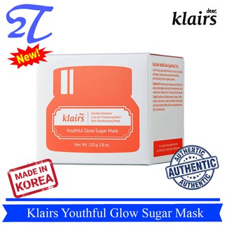 Mặt nạ tẩy da chết dưỡng ẩm và làm mịn da Klairs Youthful Glow Sugar Mask 110g