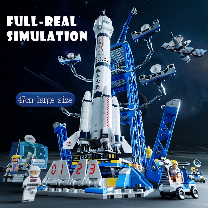 Bộ Đồ Chơi Lắp Ráp Tên Lửa / Tàu Vũ Trụ / Tàu Vũ Trụ Phát Triển Trí Thông Minh Cho Bé Trai