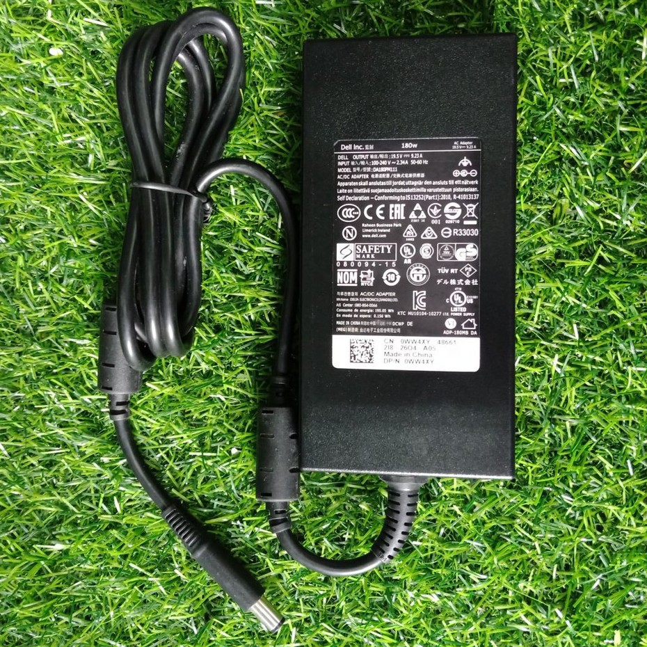 (ADAPTER) SẠC LAPTOP DELL 19.5V-9.23A (180W) (SLIM, Đầu Kim Lớn) kích thước đầu ghim (ADAPTER) SẠC 7.4 x 5.0 mm