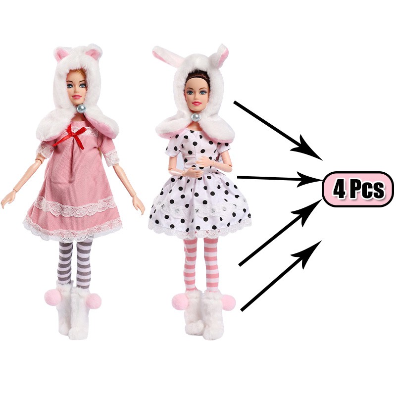 Đầm thời trang xinh xắn đáng yêu cho búp bê Barbie 30cm