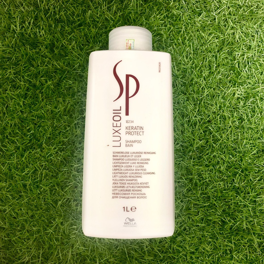 [Chính hãng] Dầu gội phục hồi tóc Wella SP Luxeoil Keratin Protect Shampoo 1000ml