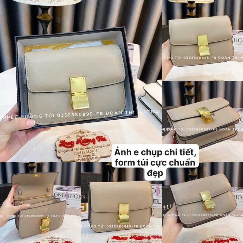 Túi Xi Lin khoá vuông size 19 có hộp
