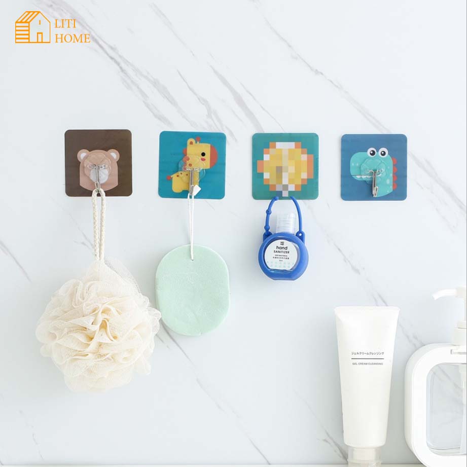 Móc dán tường chịu lực treo đồ, treo vật dụng mẫu hoạt hình dễ thương - Đồ gia dụng