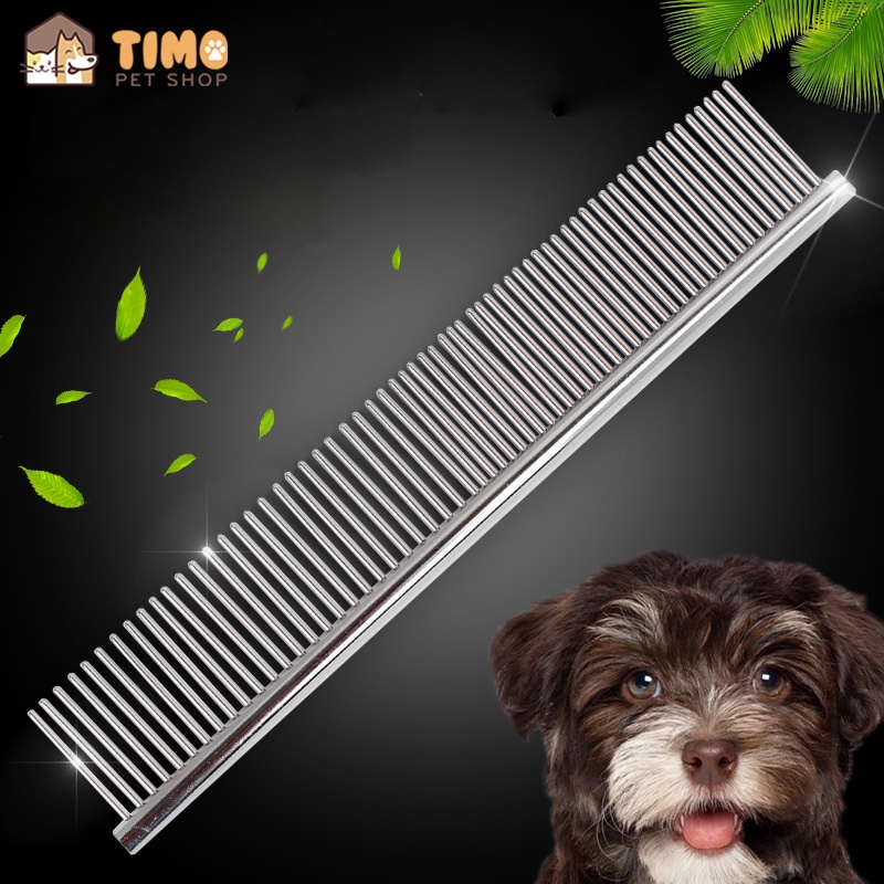 Lược Inox Chải Lông Cho Chó Mèo Lông Dài - Giúp Gỡ Rối Lông Cho Thú Cưng