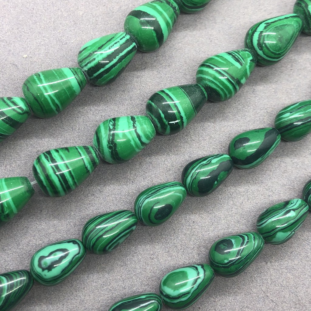 Chuỗi Hạt Đá Malachite Tự Nhiên Dùng Làm Vòng cổ