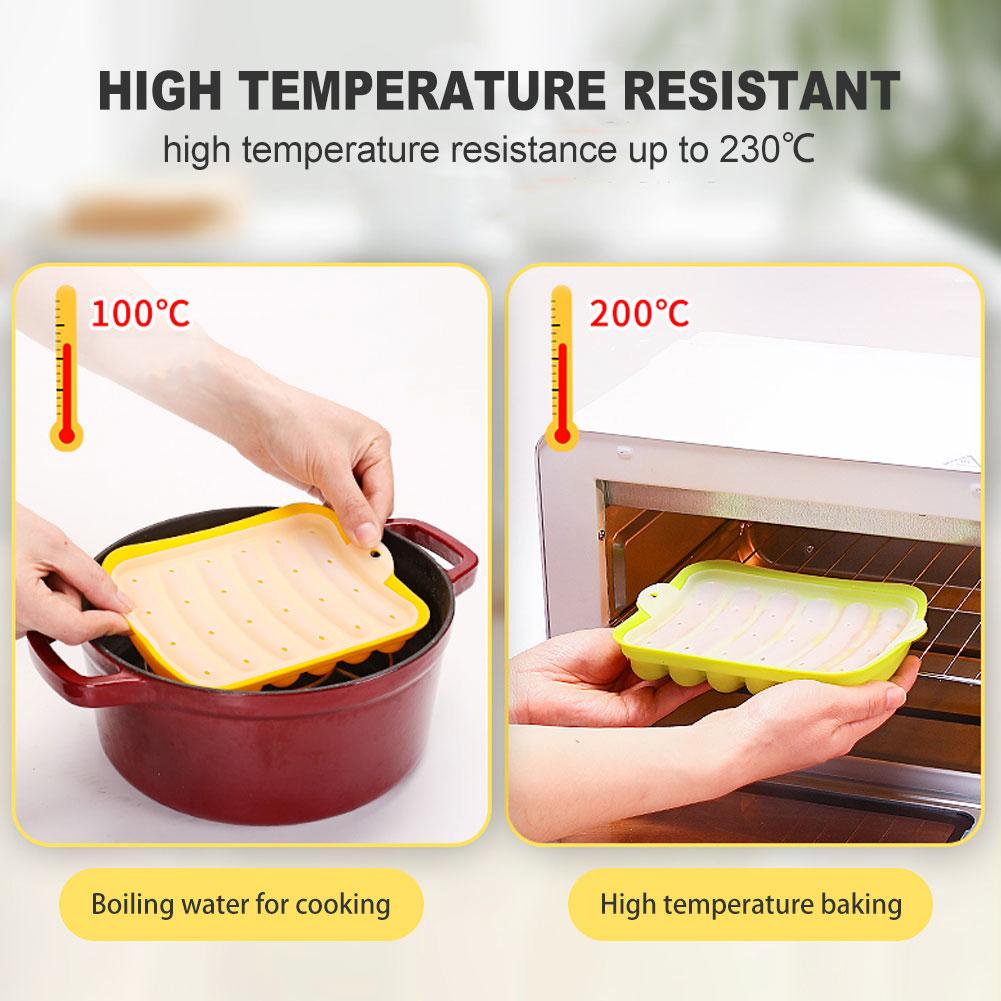 Hw Khuôn Silicon Làm Xúc Xích 6 Trong 1 Tiện Dụng