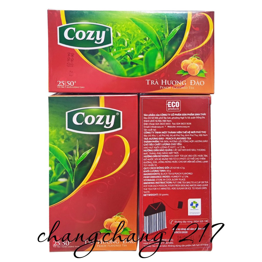 Trà Túi Lọc Cozy Có Đủ Các Mùi Hộp 25 Gói