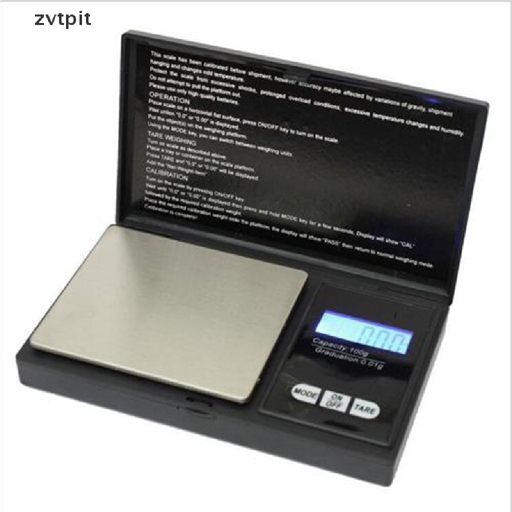 [ZVPT] 200g * 0.01g LCD Digital Pocket Scale Jewelry Gold Gram Balance Weight Scale DSF