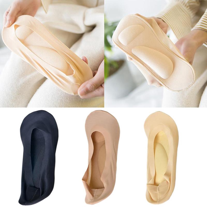 Women 3D Cushion Foot Arch Support Socks Comfort Non-slip Invisible