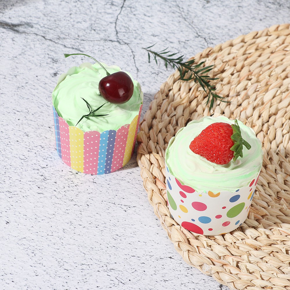 Set 50 Khuôn Giấy Họa Tiết Chấm Bi Nhiều Màu Dùng Để Làm Bánh Cupcake / Bánh Cupcake Diy