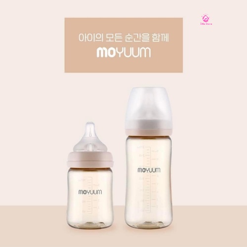 Bình sữa MOYUUM Hàn Quốc cho bé, PPSU 170 &amp; 270ml - Tuỳ Chọn Núm