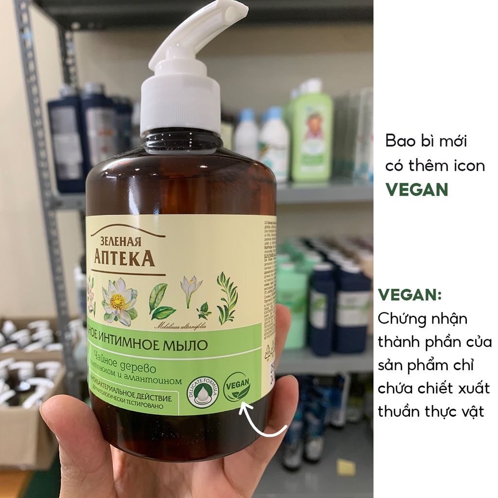 Dung Dịch Vệ Sinh Phụ Nữ Zelenaya Apteka Kháng Khuẩn Cây Trà 370ml BioTopcare Official