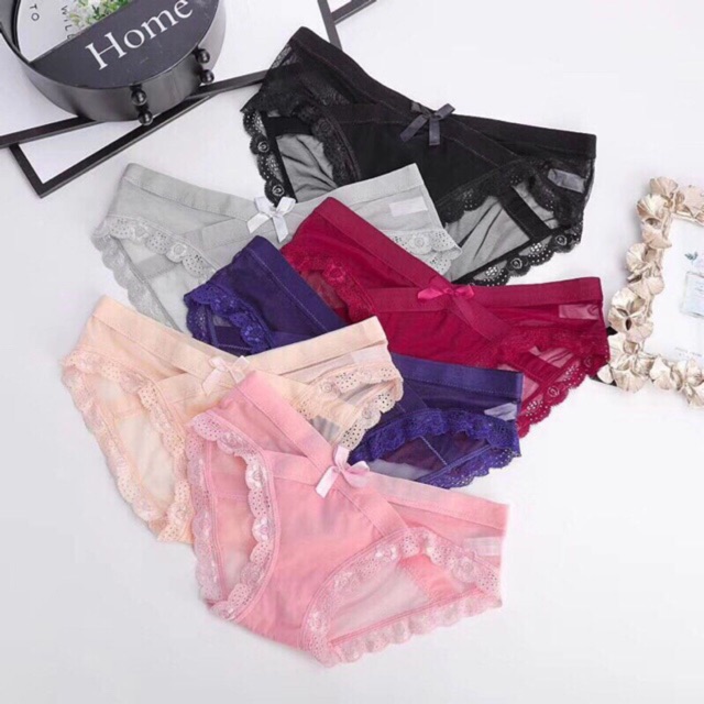 Combo 10 chiếc quần lót chéo đính nơ 5779