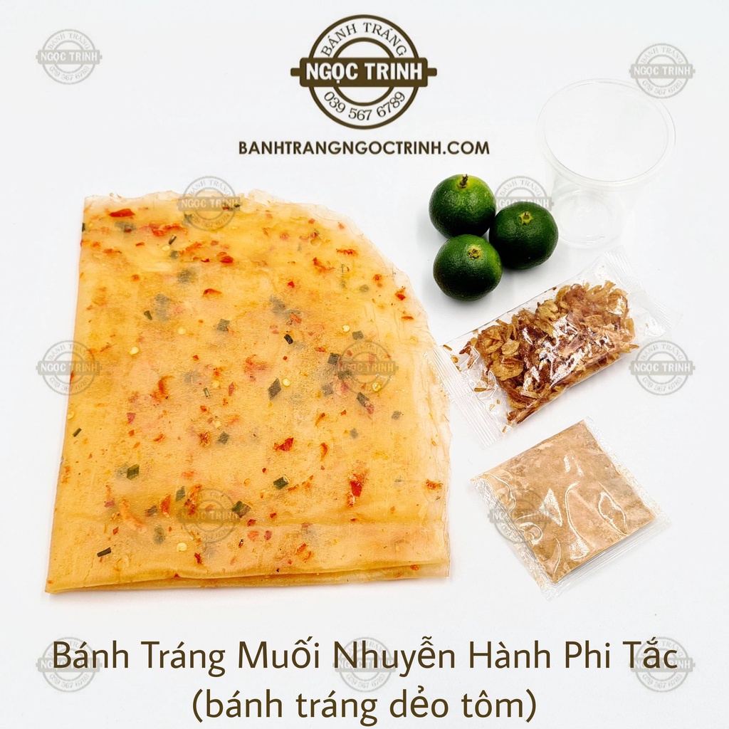 (5 Túi) Bánh tráng muối nhuyễn hành phi tắc loại bánh tráng dẻo tôm bánh tráng Ngọc Trinh