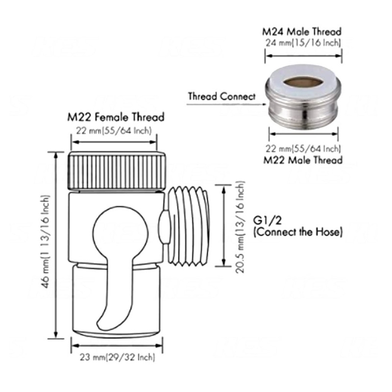 Van Chuyển Đổi Vòi Nước Bồn Rửa Đơn Cho Nhà Bếp / Phòng Tắm