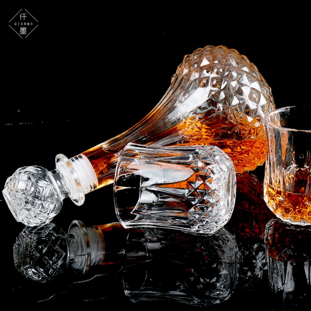 Bộ bình + ly rượu thủy tinh