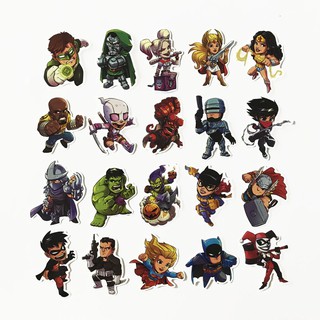 Decal trang trí các nhân vật hoạt hình sticker Siêu Anh Hùng