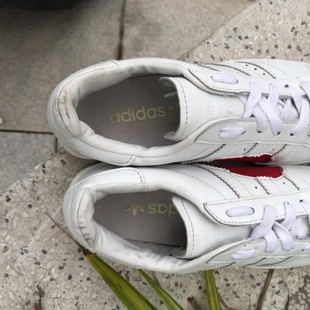 Xả XẢ [Chính Hãng] Giầy ADIDAS AUTH - REAL second hand Adidas mũi sò trắng phiên bản valentine . 2020 new HOT ✔️ . ☭