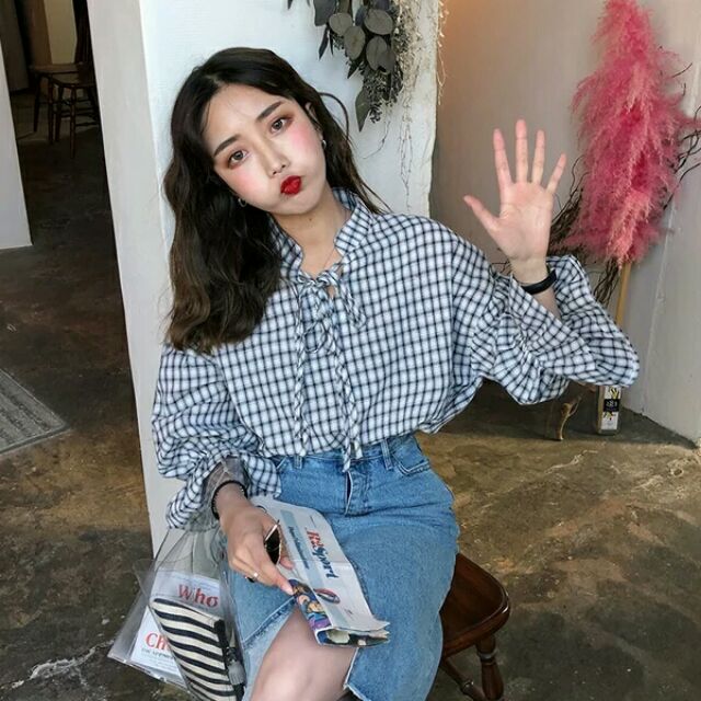 Áo sơ mi kiểu kẻ ô