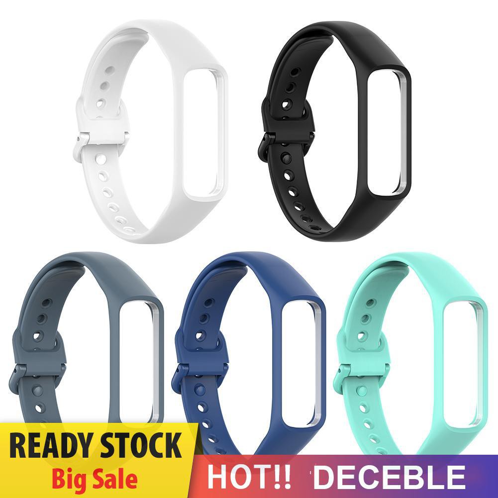 Deceble Silicone Wristband Watch Strap+Frame Case for Samsung Galaxy Fit-E SM-R375