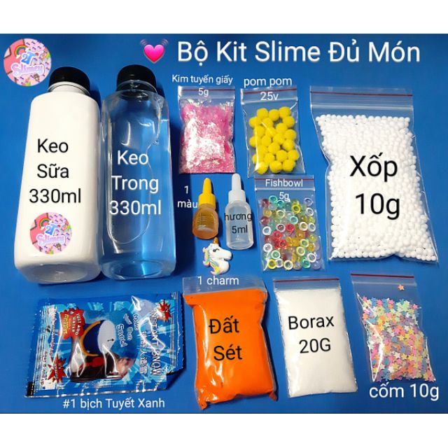 Bộ Kit Làm Slime Đủ Món Giá 85k