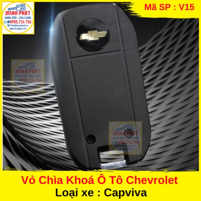 Vỏ Chìa khoá Gập Xe Chevrolet Captiva 3 Nút