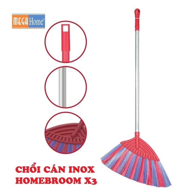 Chổi quét nhà cao cấp megahome cán inox siêu bền sạch