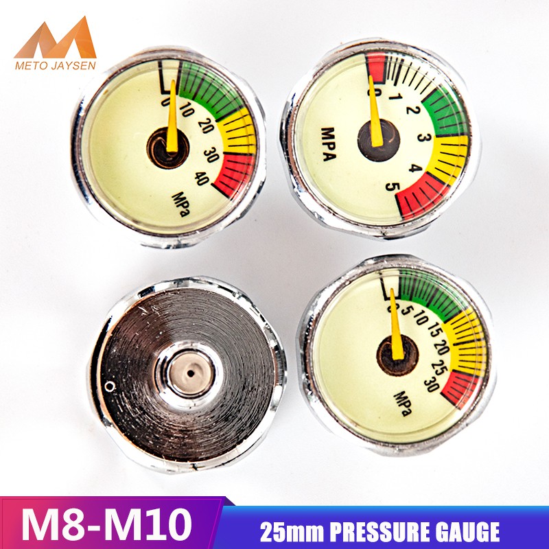 1 Đồng Hồ Đo Áp Suất Cao 25mm 20mpa 30mpa 40map 1 Inch M8x1 M10x1