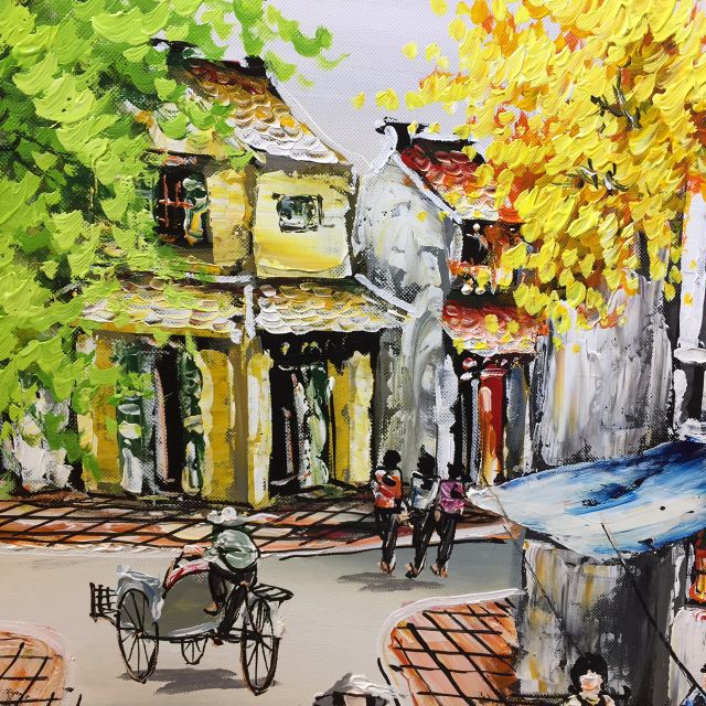 TRANH SƠN DẦU PHỐ CỔ HÀ NỘI
