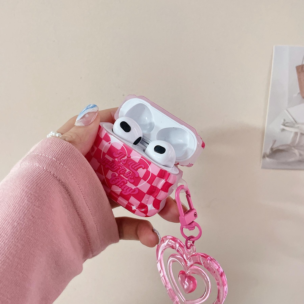 Vỏ Bảo Vệ Hộp Sạc Tai Nghe Bluetooth AirPods Pro 1 / 2 3 2021 gen3 Bằng tpu Silicone Mềm Chống Rơi Hình Trái Tim