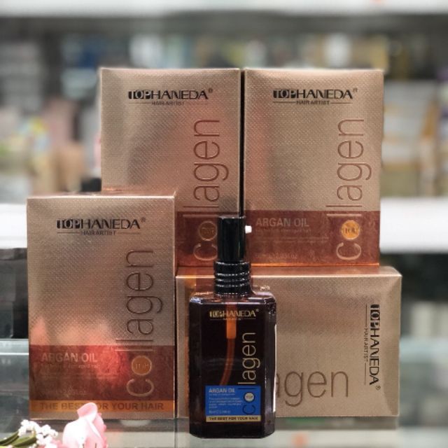 [HANEDA] [CHÍNH HÃNG] Tinh Dầu TOP HANEDA COLLAGEN (argan oil) Dưỡng Tóc Hư Tổn 60ml Chính Hãng