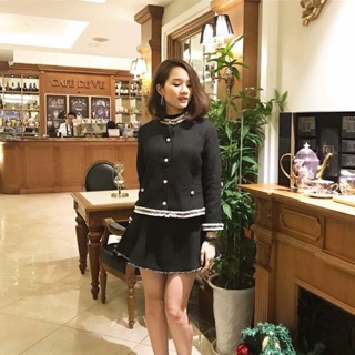 SET DẠ VIỀN CỔ TRÒN  ( ảnh thật)