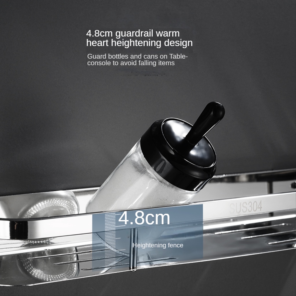 Kệ Đựng Gia Vị Dán Tường Xinkunlong Inox SUS304 Đa Chức Năng