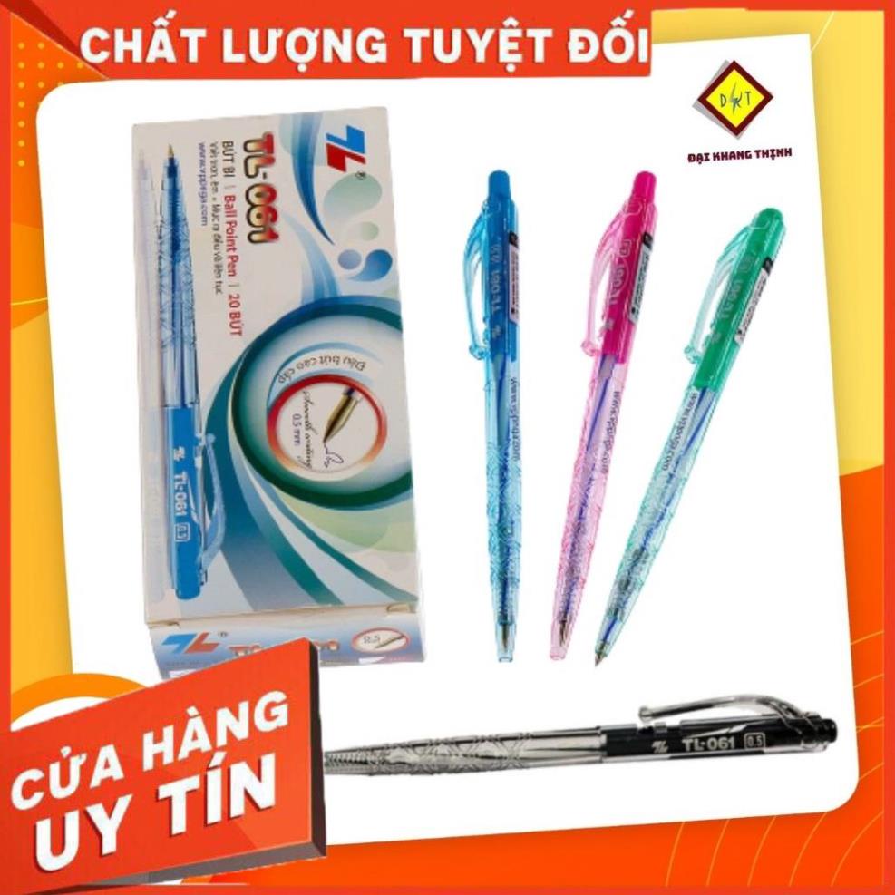Bút bi Thiên Long TL 061 viết bi TL đủ 3 màu XANH ĐỎ ĐEN CAM KẾT CHÍNH HÃNG