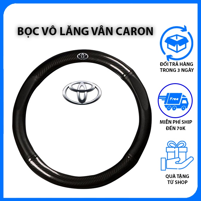 Bọc Vô Lăng Ô Tô Cao Cấp - Bọc VoLang Carbon - Chống Trơn, Chống Trượt Đường Kính 38cm Vừa Tất Cả Các Dòng Xe.
