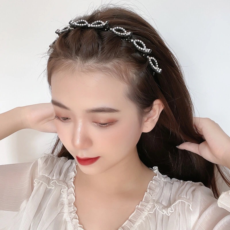 Kẹp tóc đính đá nhiều lớp xinh xắn cho nữ
