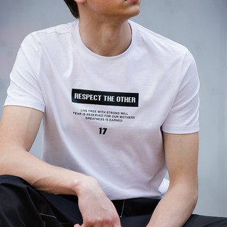 Áo Thun Nam Tay Ngắn In Chữ RESPECT THE OTHER DLX