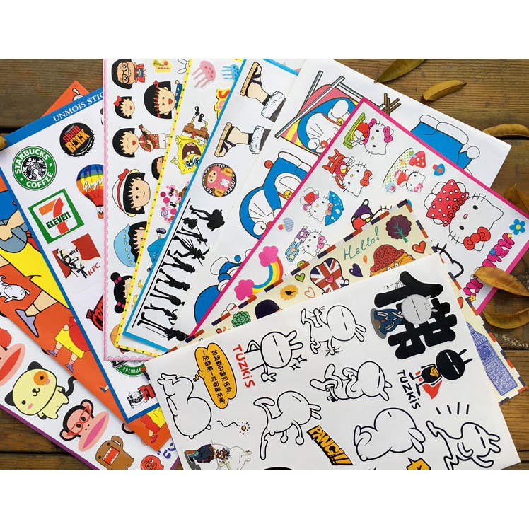 Tấm sticker dán chủ đề CHÚ KHỈ PAUL FRANK ( kích thước 27cm x 37cm )