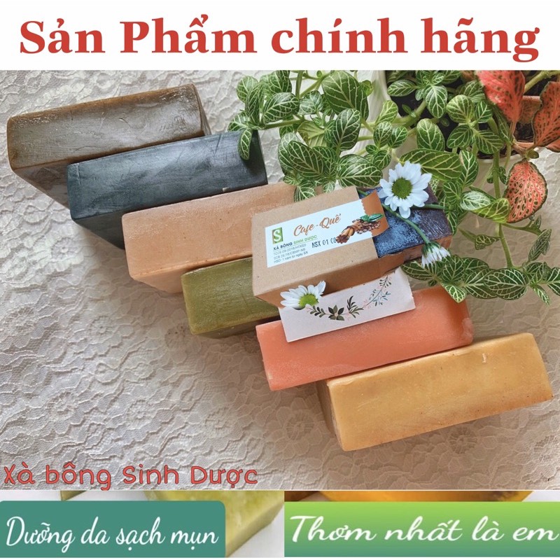 Xà bông sinh dược - Xà phòng nghệ, mướp đắng, sả chanh, tía tô, than tre, chùm ngây, bồ kết  cho face & body