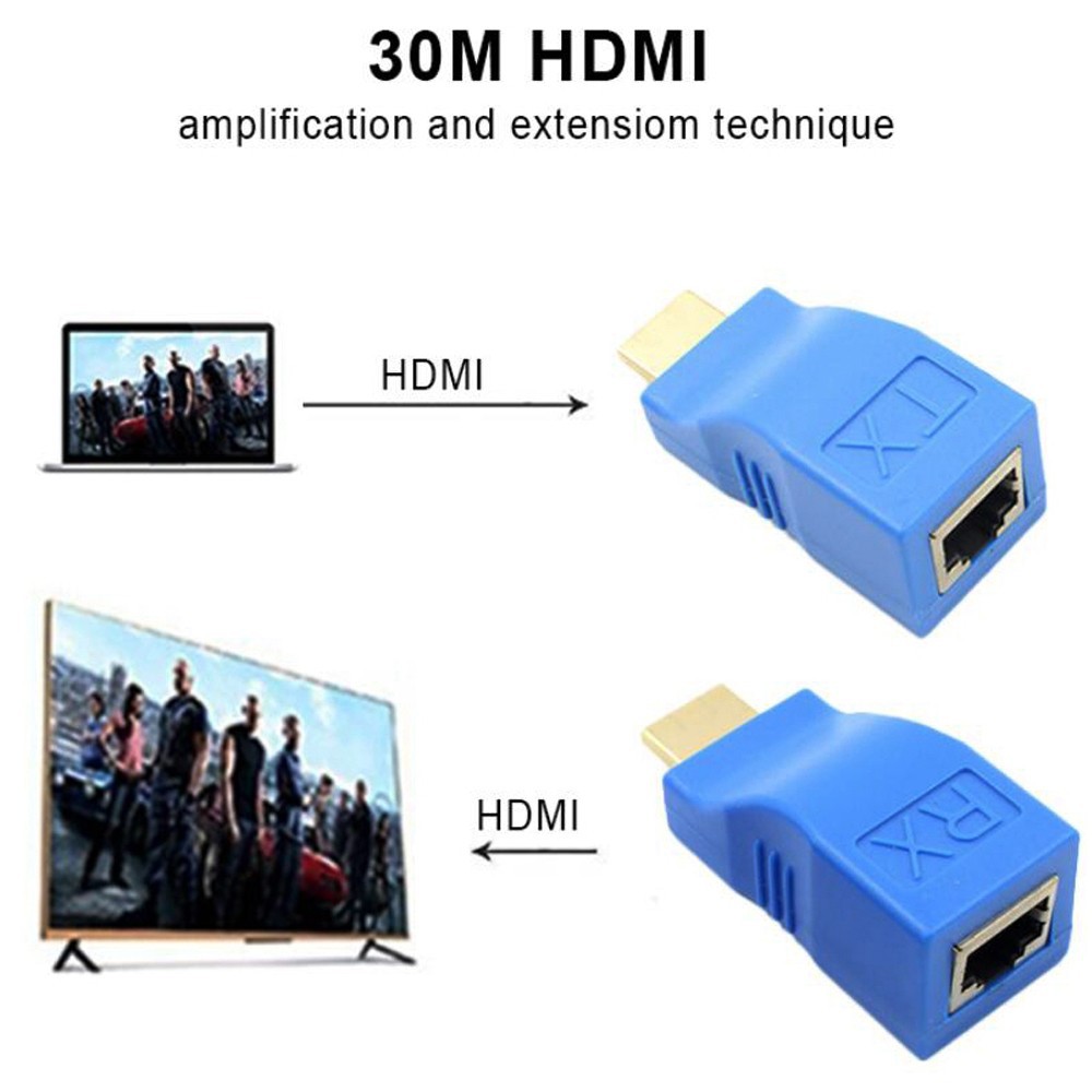 2 Giắc chuyển 30m HDCP 1080P 4K HDMI sang RJ45 HDTV cho DCD PS3 STB
