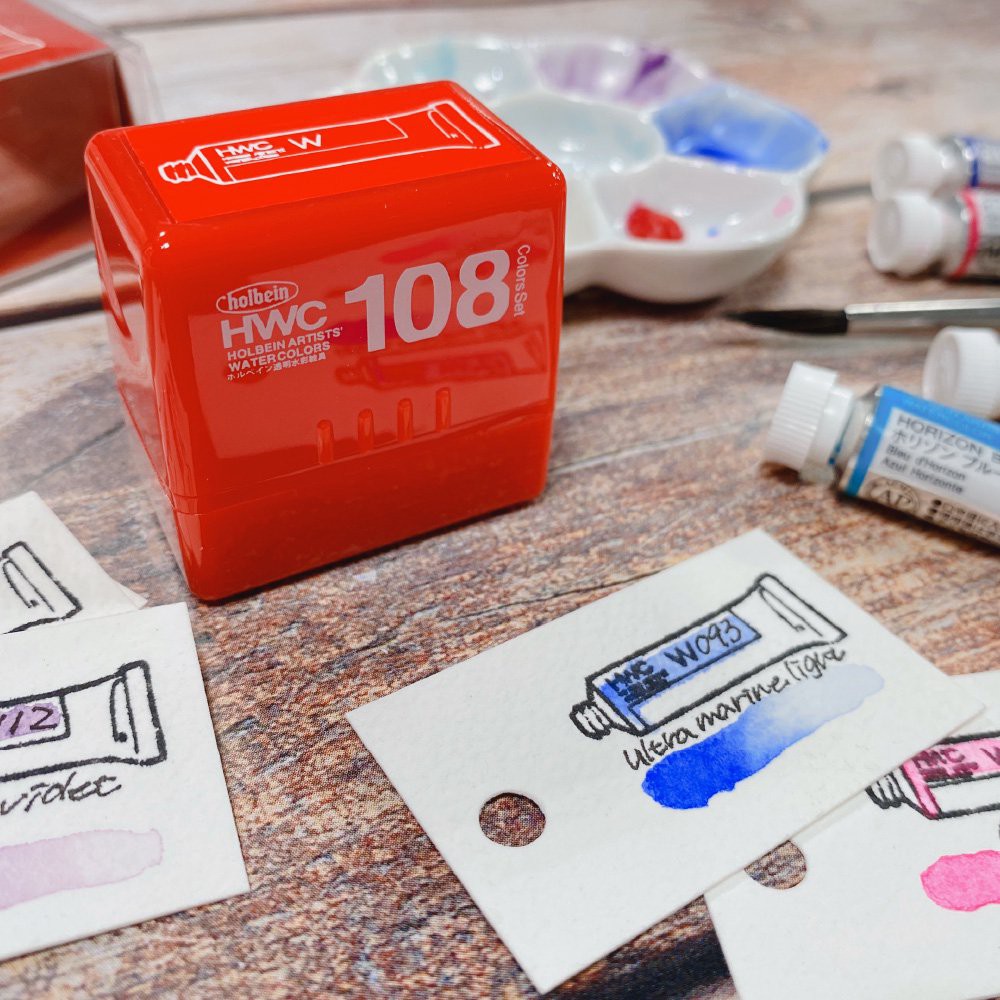 Dấu cao su Holbein Rubber Stamps of Watercolor Design